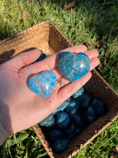 Blue Apatite Heart