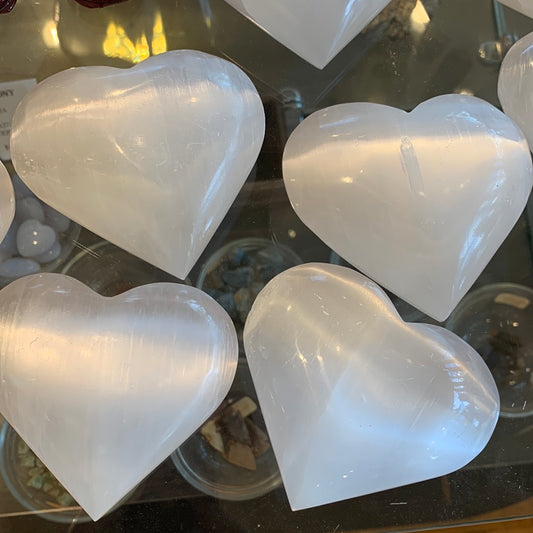 Selenite heart (large)